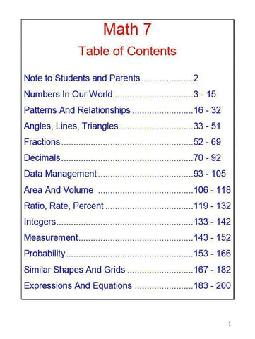 Image of Ontario Math 7