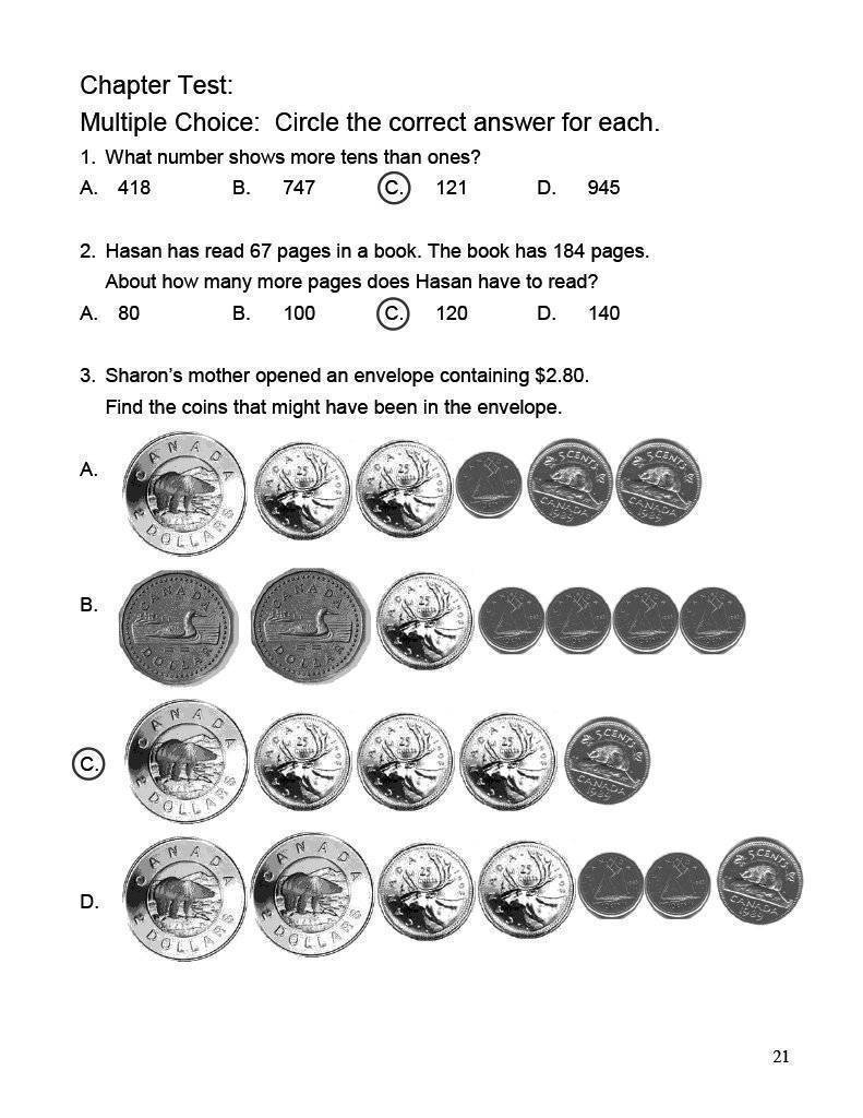 Ontario Math 3 Answer Book