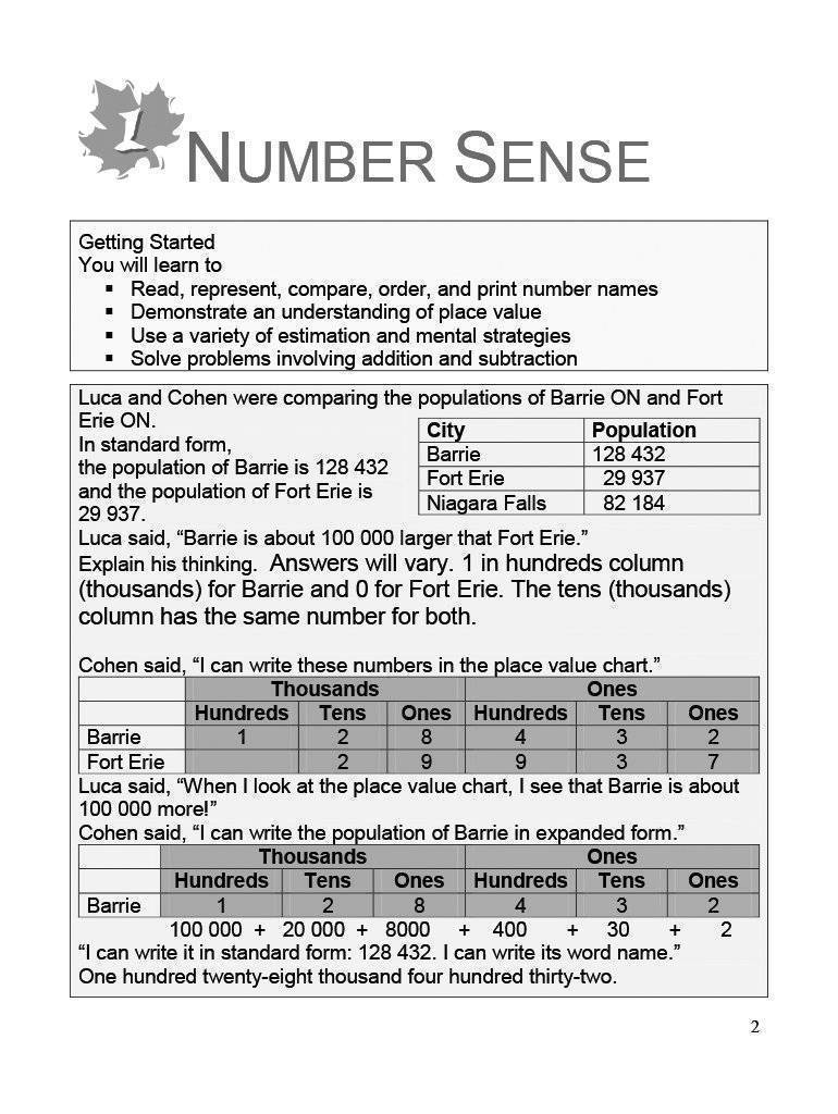 Ontario Math 5 Answer Book