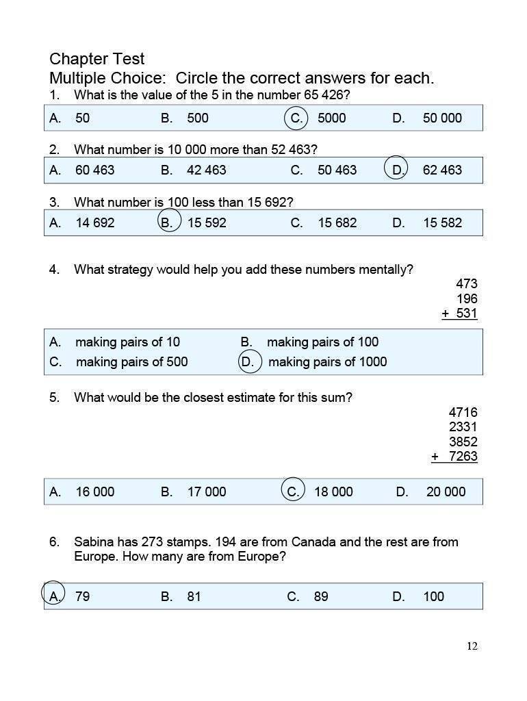 Ontario Math 5 Answer Book (Download)