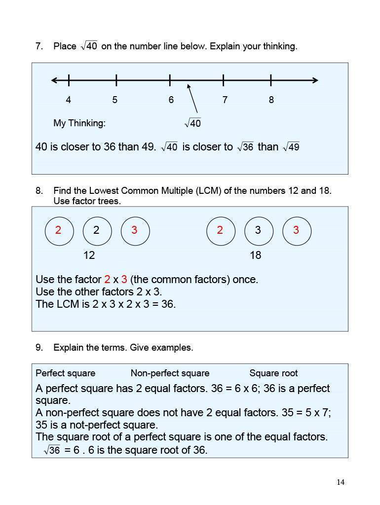 Canadian Math 8 Answer Book (Download)