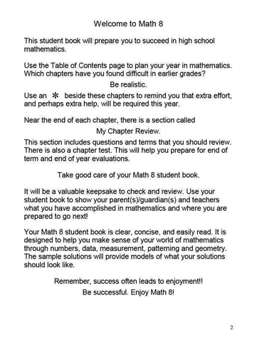 Image of Ontario Math 8 Answer Book (Download)