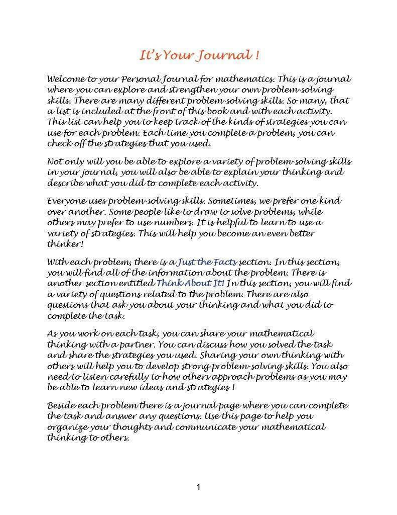 Downloadable Math Lessons in Problem Solving