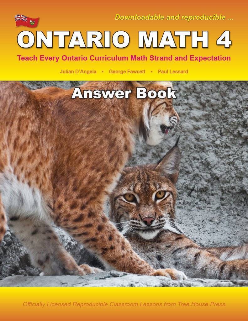 Ontario Math 4 Answer Book (Download)