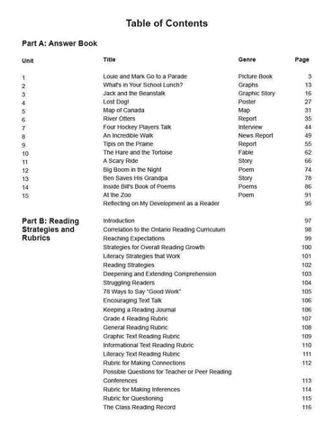 Image of Ontario Reading 3 2nd Edition Assessment Guide
