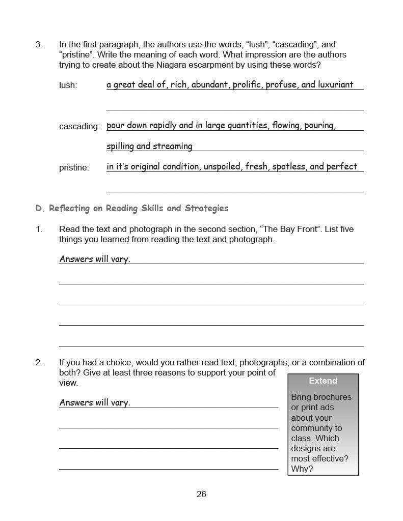 Ontario Reading 6 2nd Edition Assessment Guide