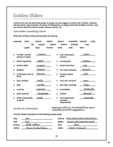 Image of Vocabulary Essentials 2  Answer Book (Download Only)