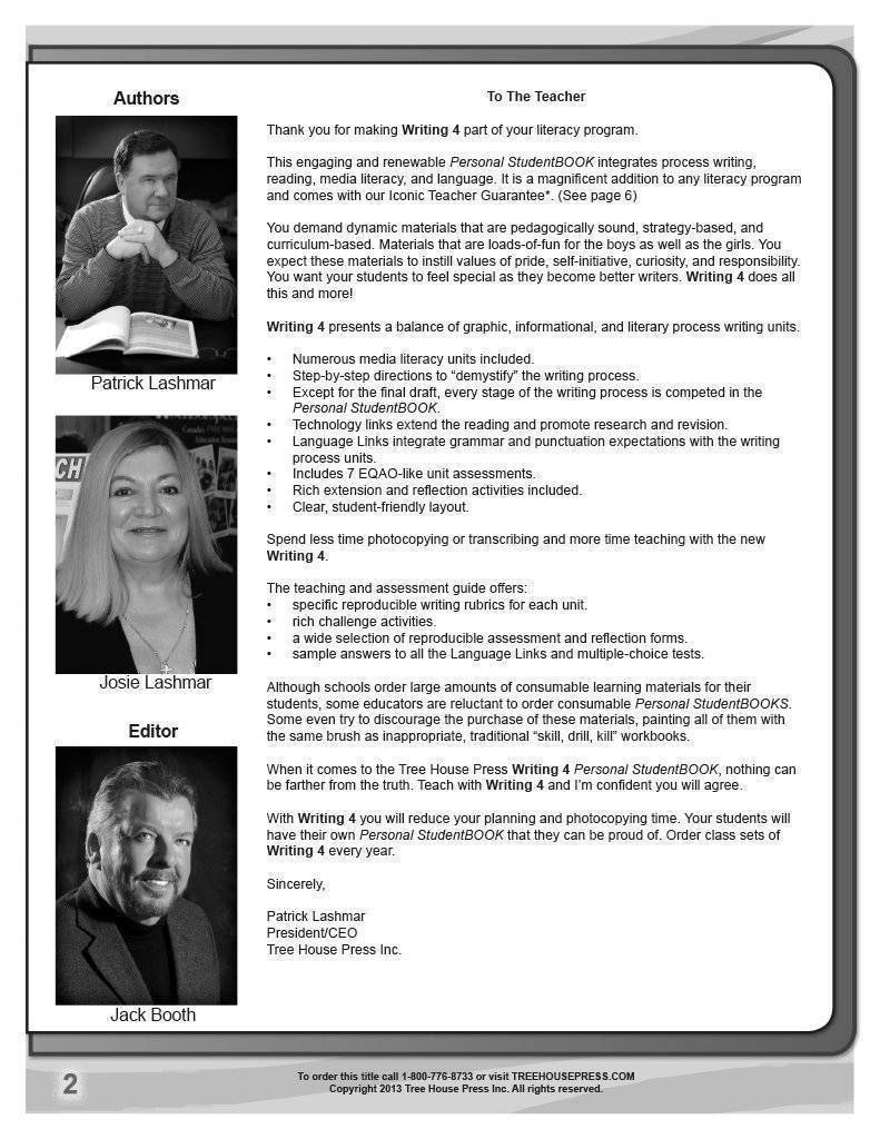 Writing 4 Teaching and Assessment Guide